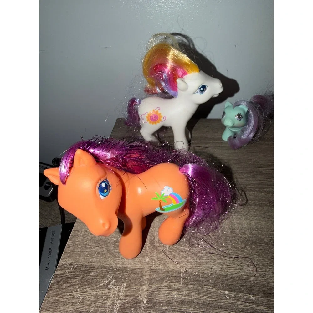 My Little Pony Lot vintage and modern  Figures with vintage baby Carriages